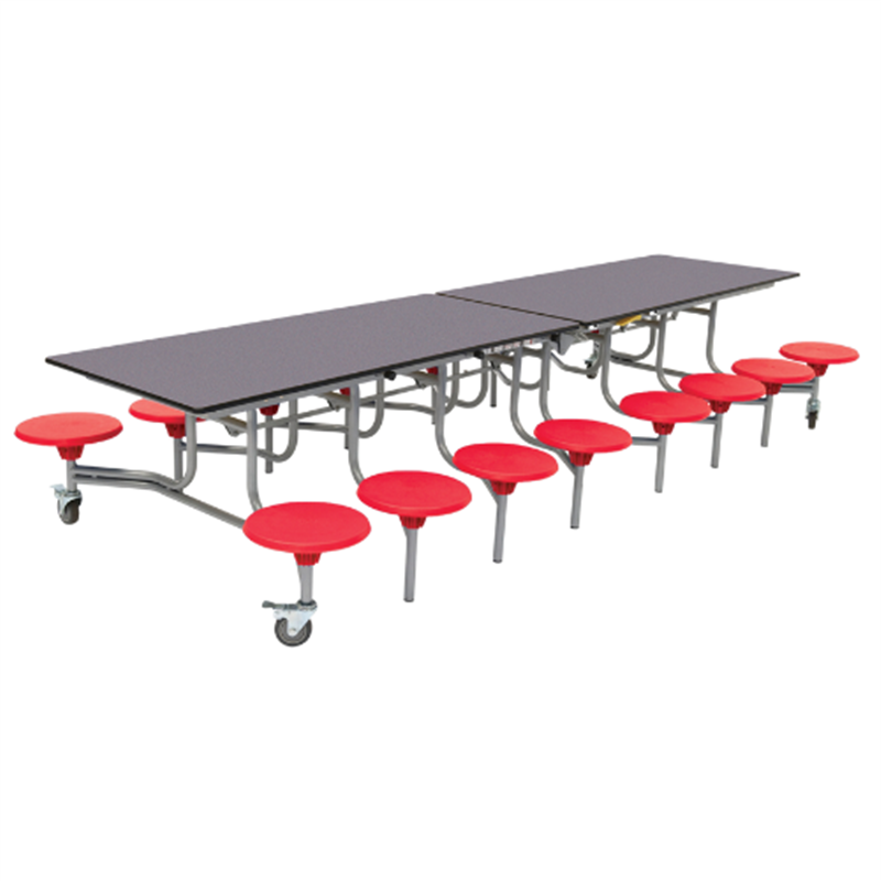 SpaceRight Sixteen Seat Rectangular Mobile Folding Dining Table